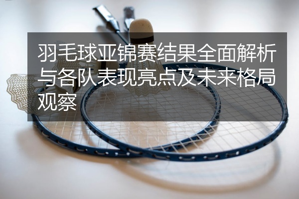 羽毛球亚锦赛结果全面解析与各队表现亮点及未来格局观察